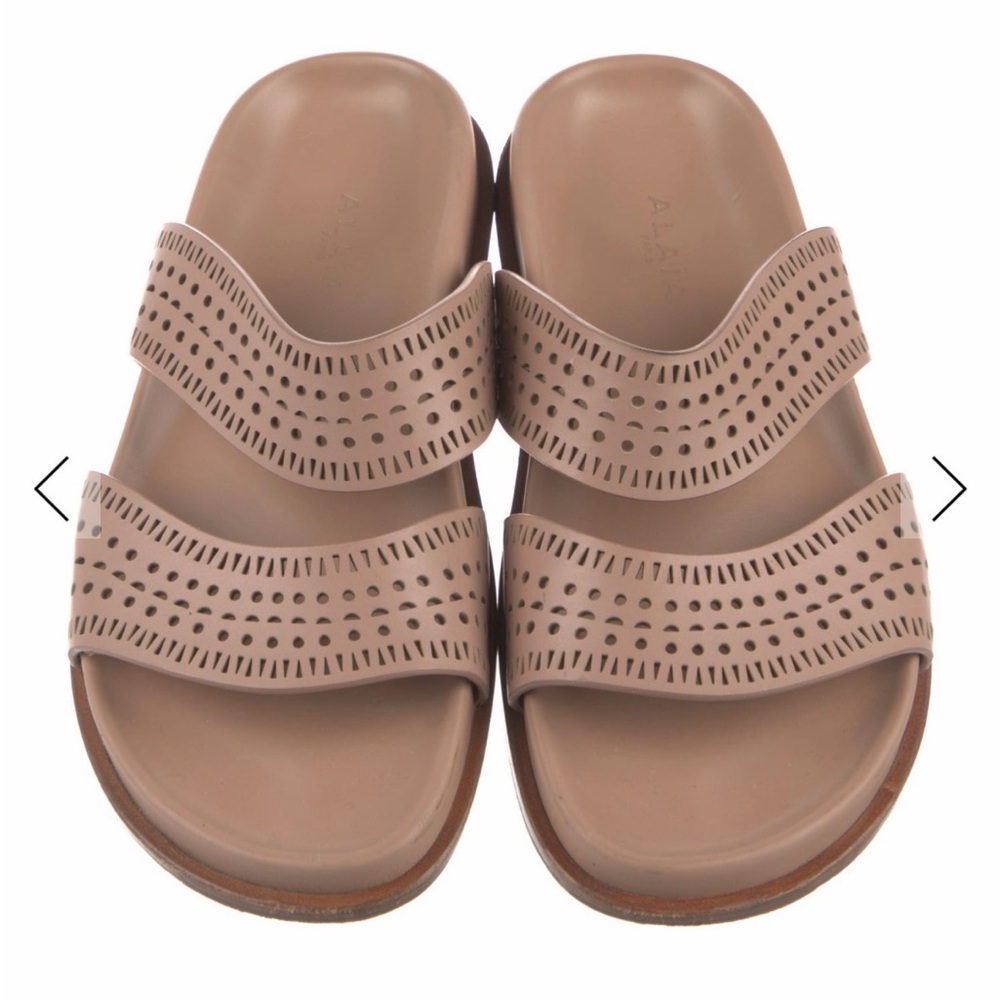 [EUC] Alaia veau vienne vague laser cut slippers- sz 36, full box set